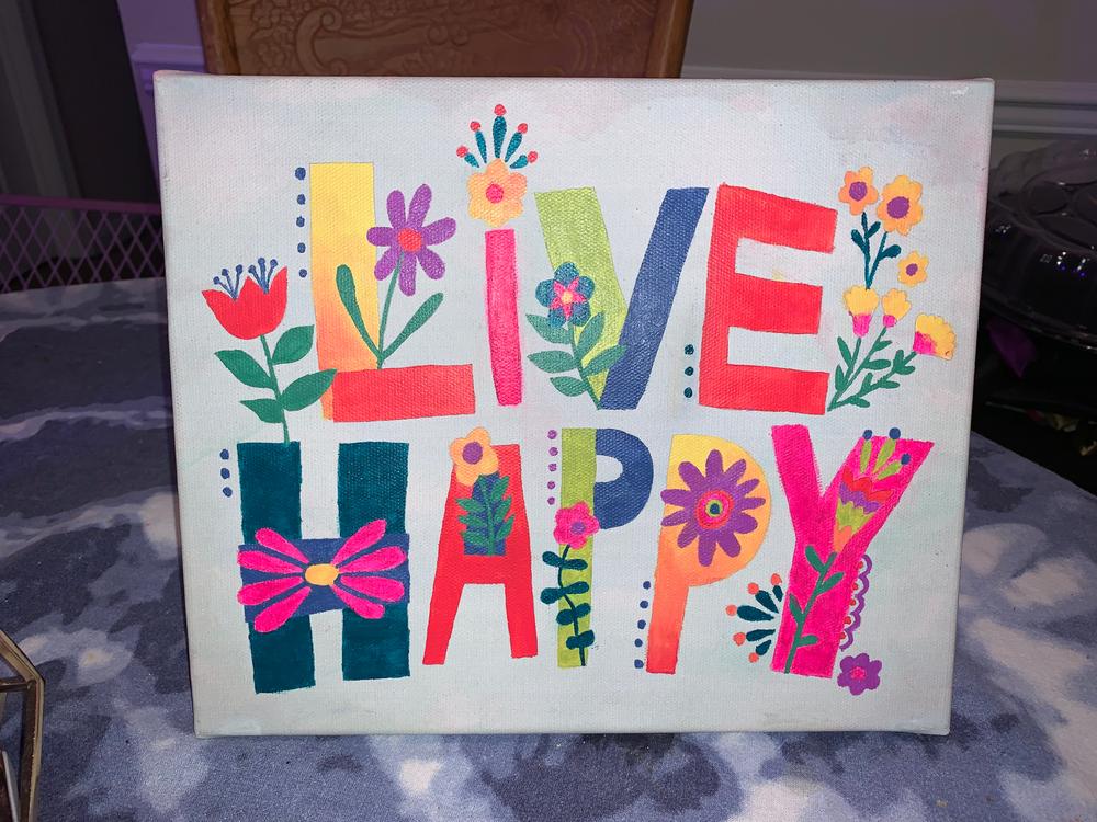 Paint By Numbers Kit|Live Happy - Customer Photo From Cassidy