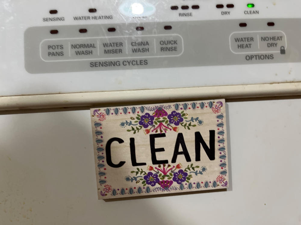 Dishwasher Magnet - Floral Border - Customer Photo From Tracey Chadwell