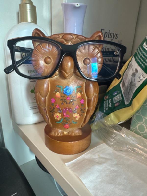 Eyeglass Holder Stand - Owl - Customer Photo From Mackenzie Soha