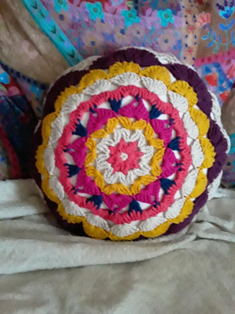 Crochet Pillow|Marigold - Customer Photo From Amy Hawthorn 