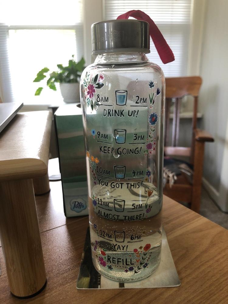 Glass Water Bottle - 16oz - Customer Photo From Amy Amick