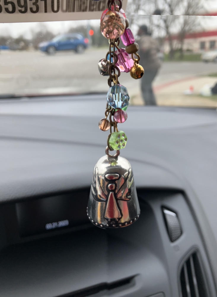 Blessing Bell Angel Car Charm - Customer Photo From Jo Browning