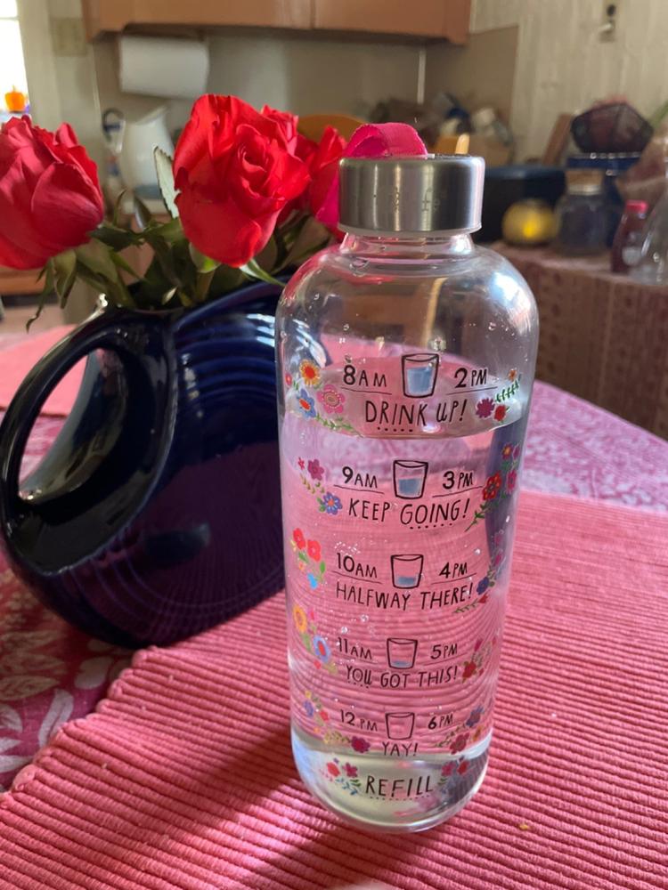 Glass Water Bottle - 32oz - Customer Photo From Anna Wagner