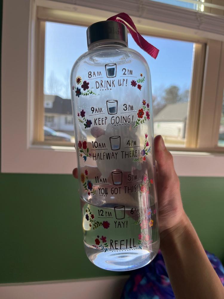 Glass Water Bottle - 32oz - Customer Photo From Grace Graham