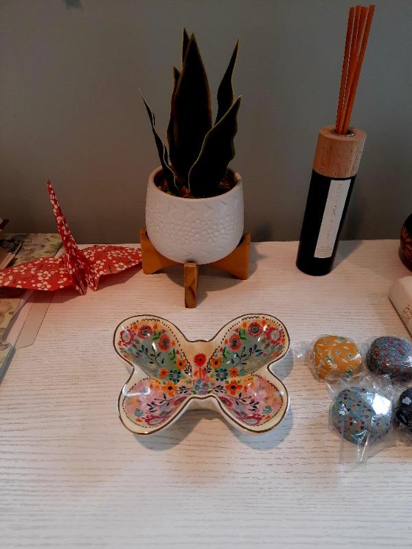 Shaped Ceramic Trinket Bowl - Butterfly - Customer Photo From Sharie Van Gilder