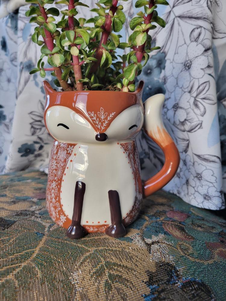 Folk Art Coffee Mug - Francis The Fox - Customer Photo From Brenna Prindiville