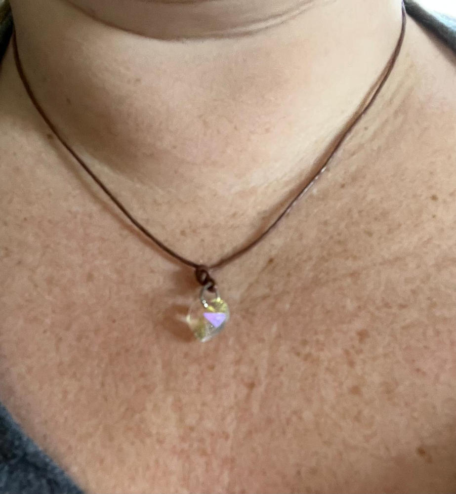 Crystal Heart Necklace - You Make My Heart Happy - Customer Photo From Ashley Mailahn