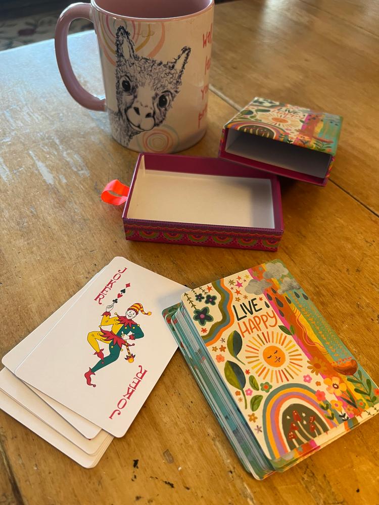 Deck of Playing Cards - Live Happy - Customer Photo From Kirsten 