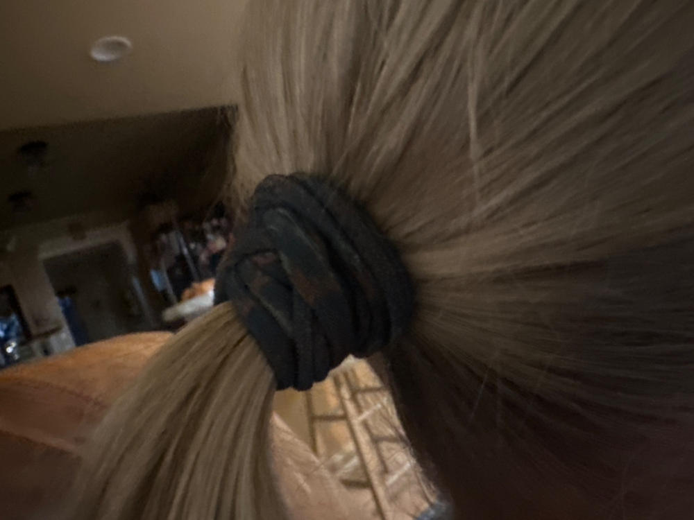 Boho Bands Hair Ties, Set of 3 - Mustard Navy Plum - Customer Photo From Karen Quinlin