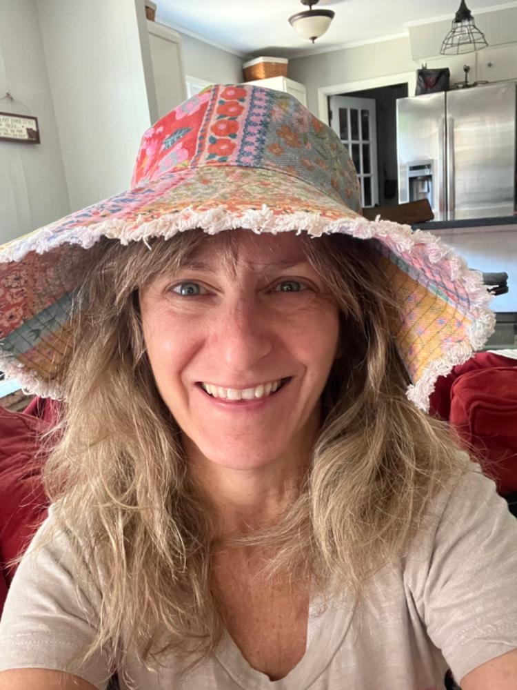 Canvas Bucket Hat - Patchwork - Customer Photo From KRistin COnnor