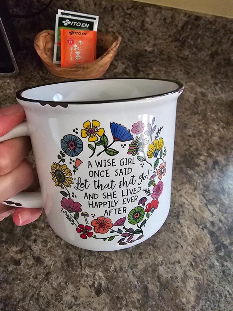 Camp Coffee Mug - Wise Girl - Customer Photo From Carrie Swinson