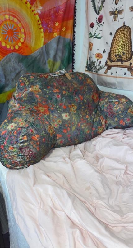 Backrest Pillow Grey Wildflower - Customer Photo From Robin Schloder