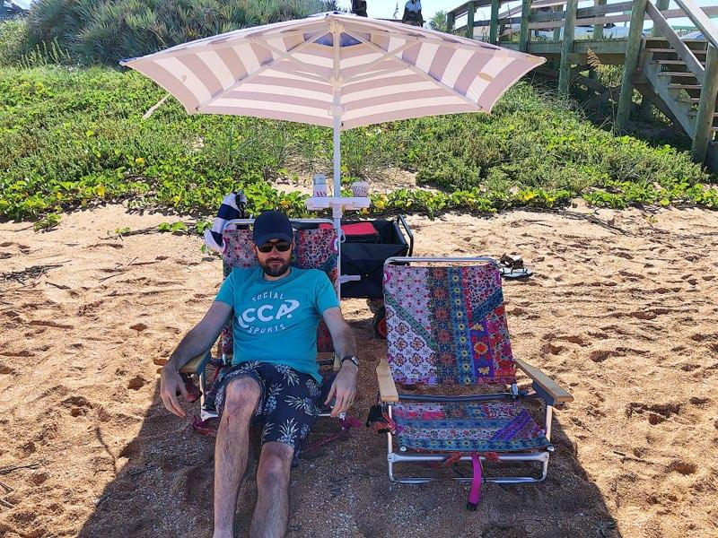 Folding Backpack Beach Chair - Vintage Patchwork - Customer Photo From Paul Mykytka
