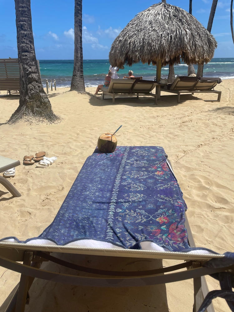 Beach Chair Towel & Tote - Multi Patchwork - Customer Photo From Chloe Robinette
