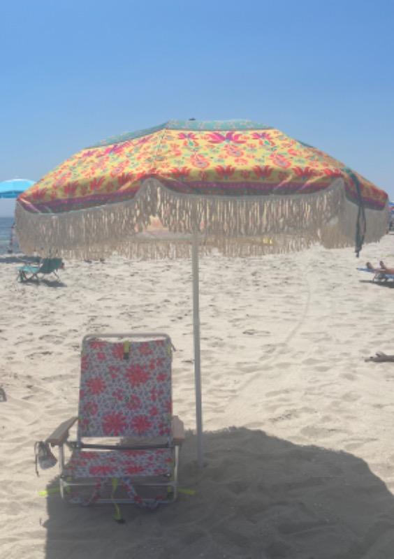 Beach Umbrella - Marigold - Customer Photo From Kelli Kostin