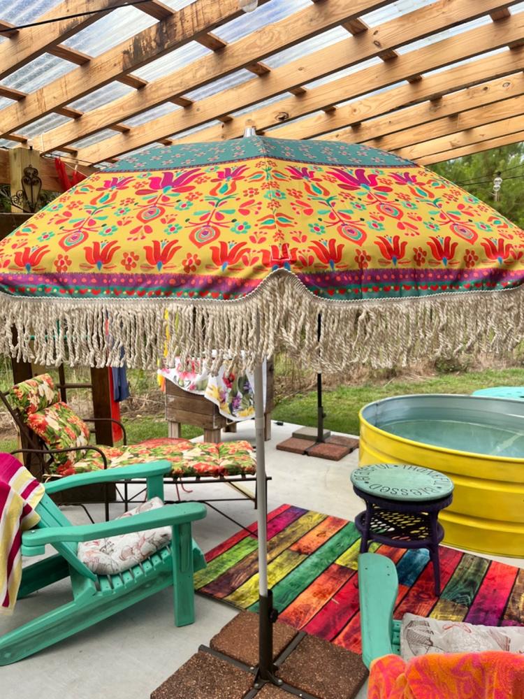 Beach Umbrella - Marigold - Customer Photo From Billie Hayman