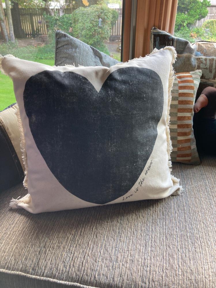 Bungalow Pillow Love Is The Answer - Customer Photo From Debbie Goodwin