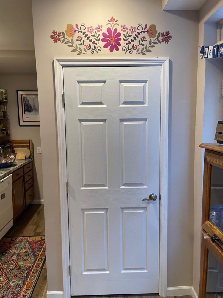 Bungalow Wall Decals - Floral Scroll - Customer Photo From Nancy Labat