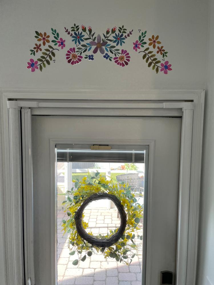 Bungalow Wall Decals - Mini Folk Flowers - Customer Photo From Celeste