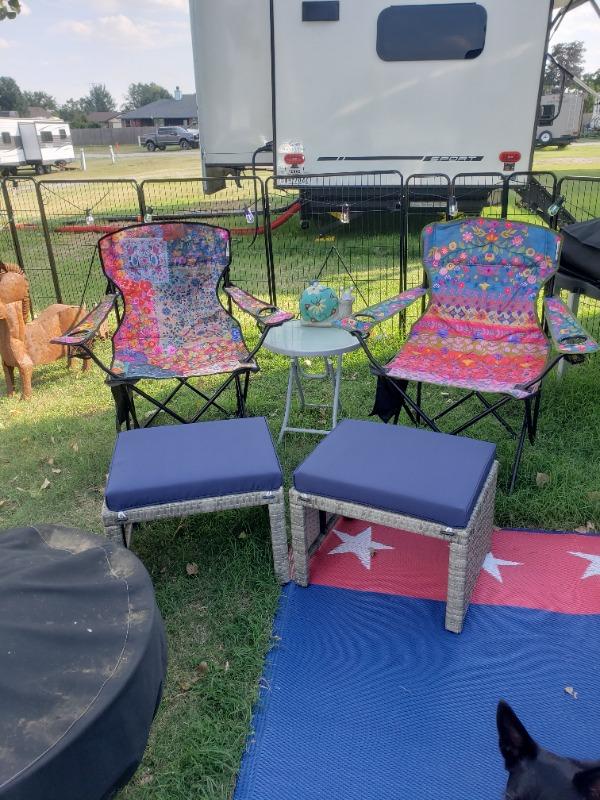Folding Camp Chair - Red Orange - Customer Photo From Linda Rabin