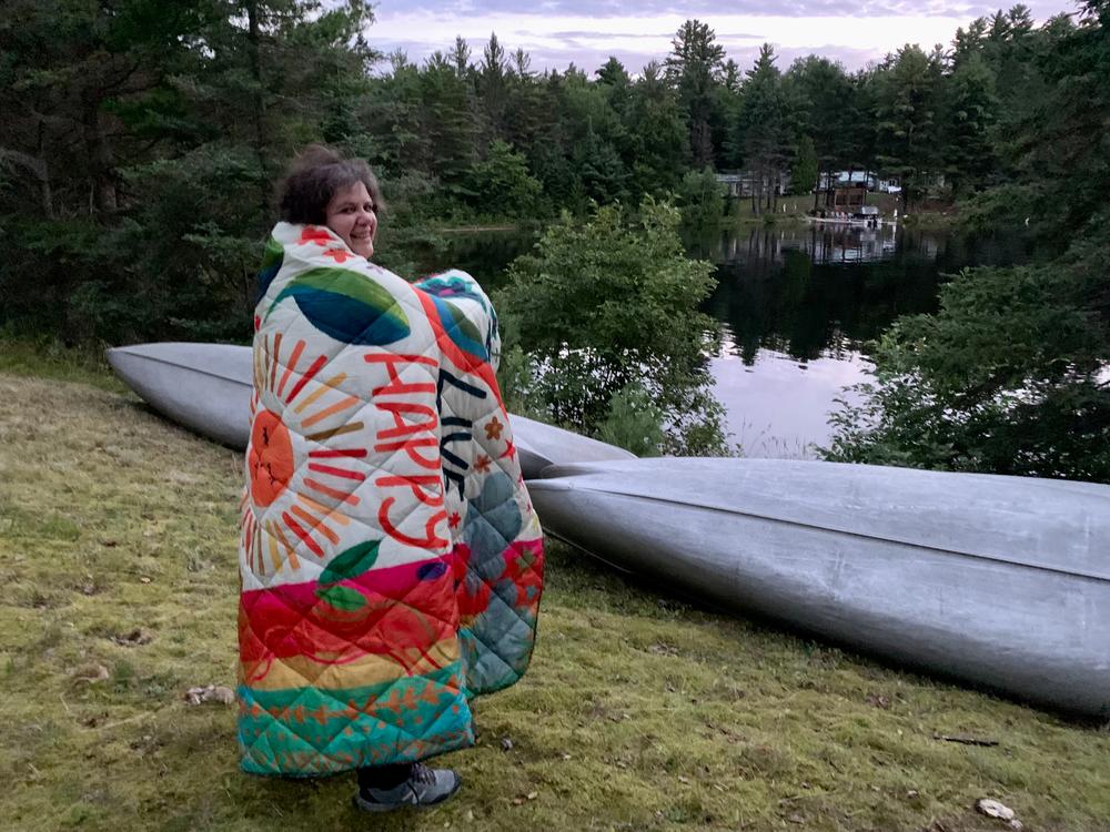 Puffy Camp Blanket - Patchwork - Customer Photo From Terri