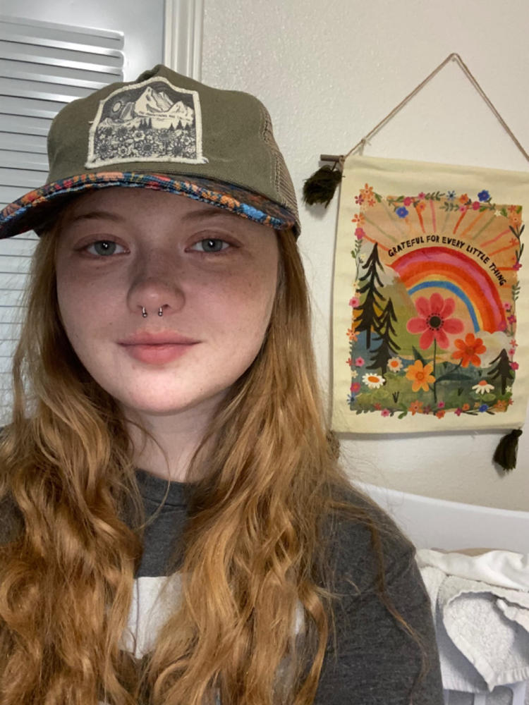 Canvas Trucker Hat - Mountains - Customer Photo From Marisa Marble
