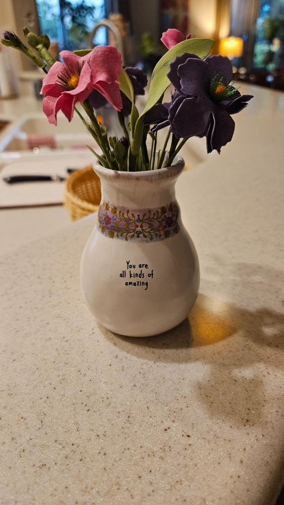 Catalina Ceramic Bud Vase - All Kinds of Amazing - Customer Photo From JoAnn Nemeth