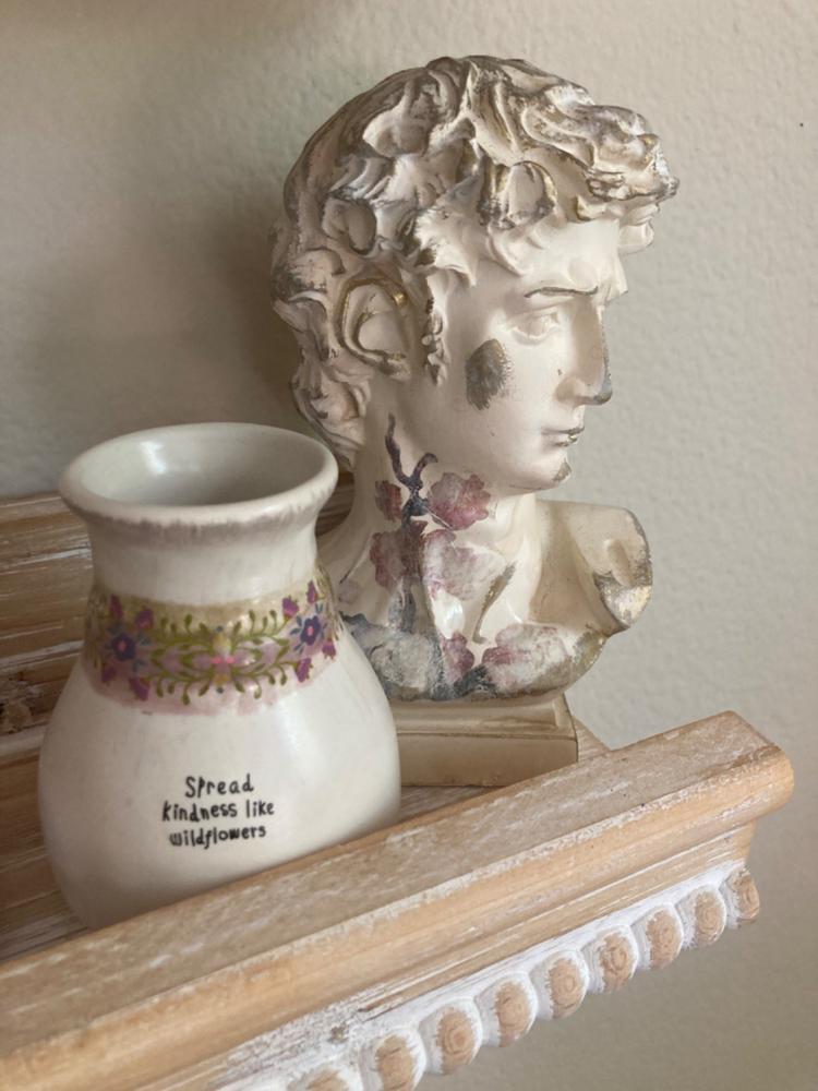 Catalina Ceramic Bud Vase - Spread Kindness - Customer Photo From Angela Grondin