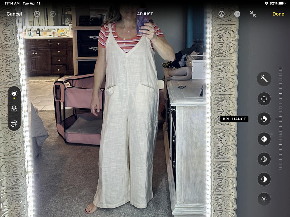 Chelsea Cotton Jumpsuit - Ivory - Customer Photo From Tracy