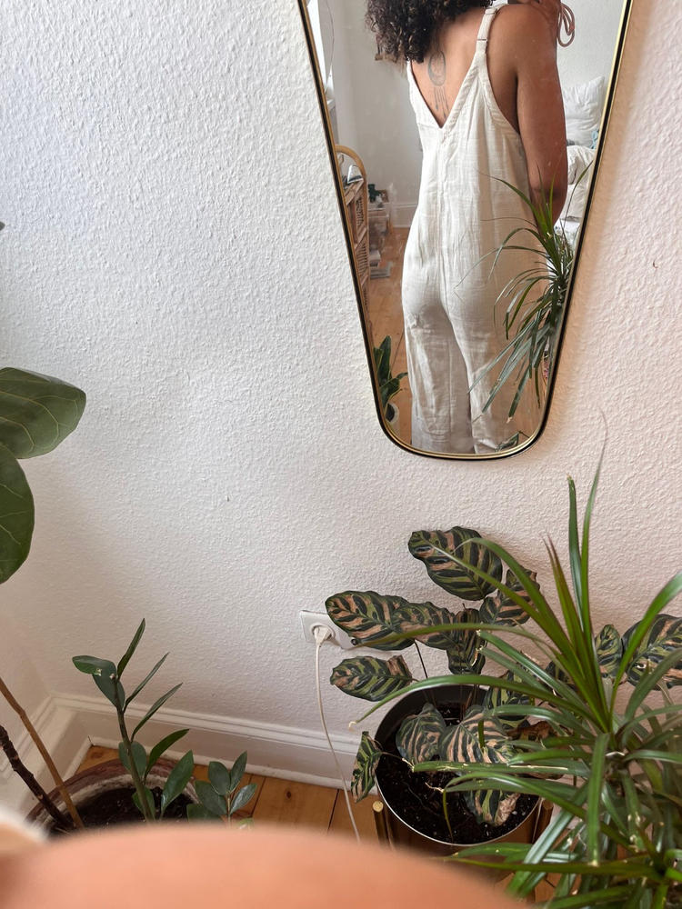 Chelsea Cotton Jumpsuit - Ivory - Customer Photo From Michelle Kelly