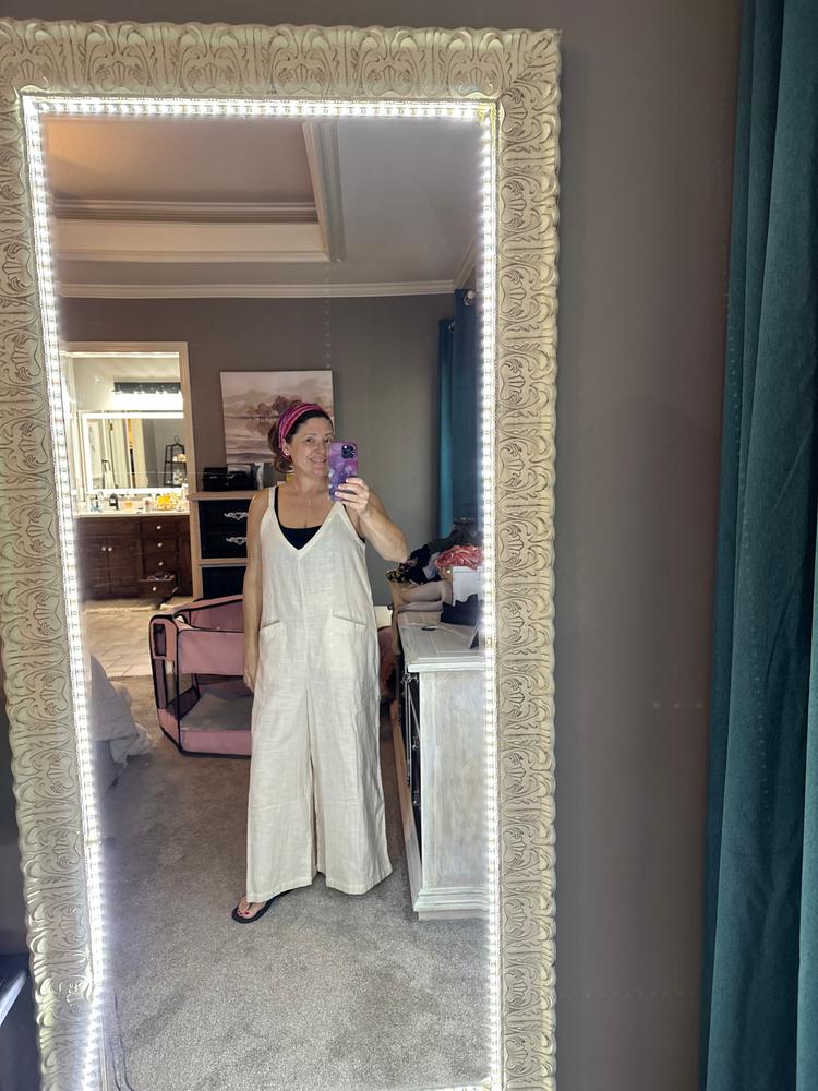 Chelsea Cotton Jumpsuit - Ivory - Customer Photo From Tracy