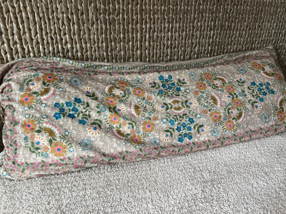 Reversible Cozy Body Pillow Cover Floral Natural Life