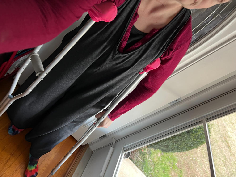 Dylan Reversible Knit Jumpsuit - Washed Charcoal - Customer Photo From Amanda Young