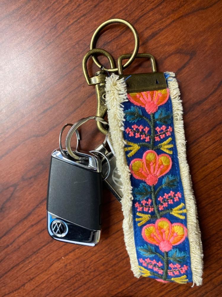 Embroidered Key Chain - Navy - Customer Photo From Shelby Sams