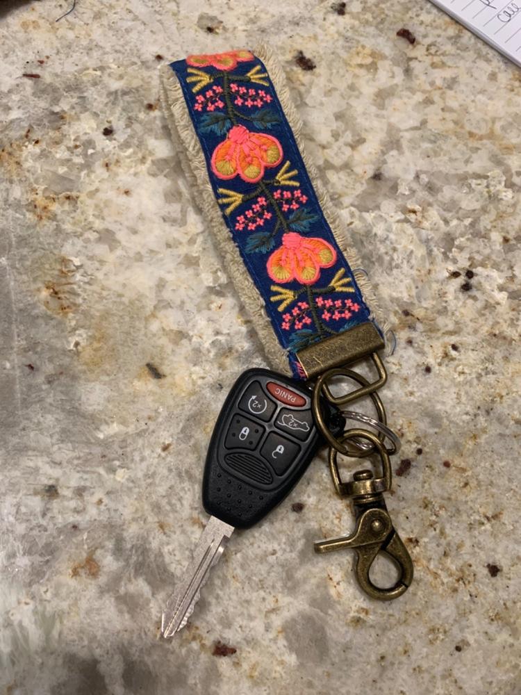 Embroidered Key Chain - Navy – Natural Life