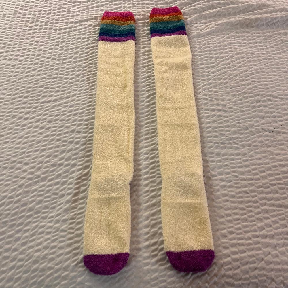 Over-the-Knee Cozy Socks - Rainbow - Customer Photo From Craig