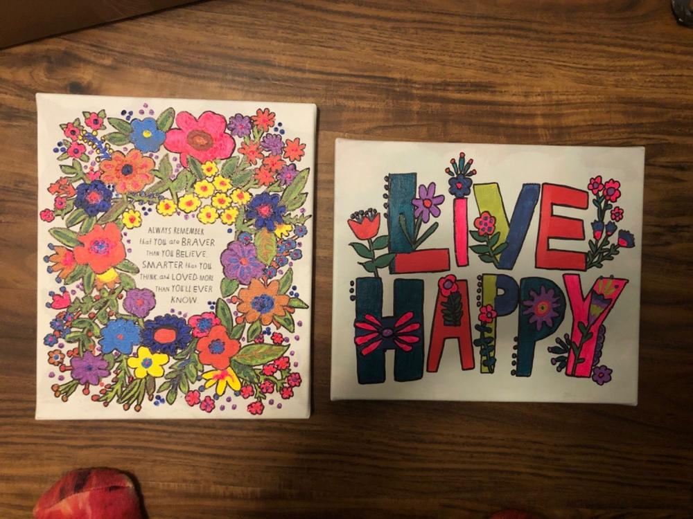 Paint By Numbers Kit - Live Happy - Customer Photo From Erin Little