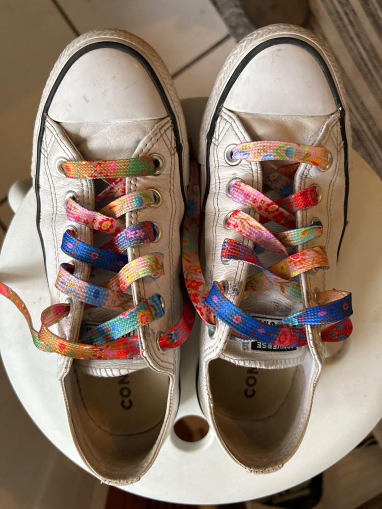 Shoelaces, Set of 2 - Rainbow - Customer Photo From maureen buggy