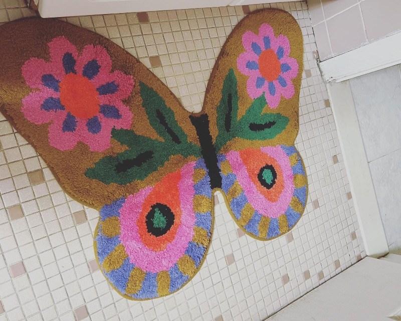 Shaped Tufted Bath Mat - Butterfly - Customer Photo From Jessica Boyd