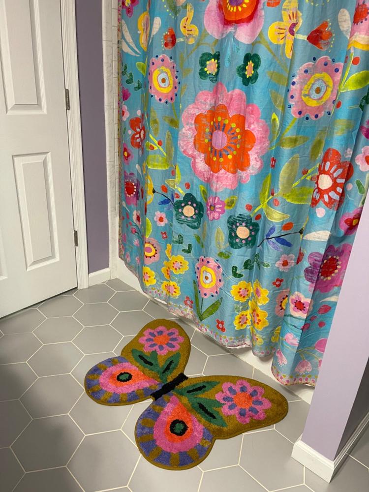 Shaped Tufted Bath Mat - Butterfly - Customer Photo From Donna Ashton Ralston