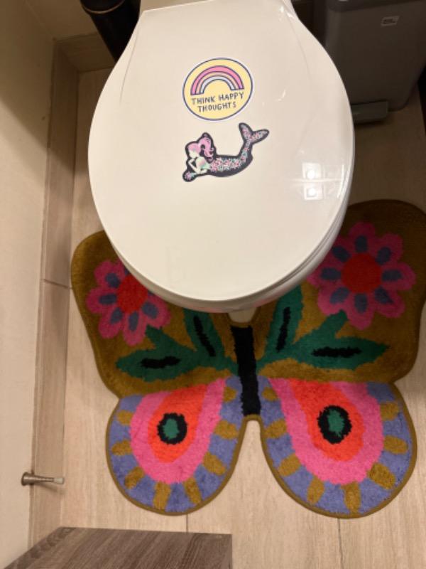 Shaped Tufted Bath Mat - Butterfly - Customer Photo From josephine pena
