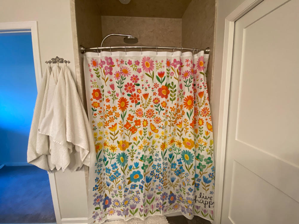 Boho Shower Curtain - Live Happy - Customer Photo From Alya Siddique