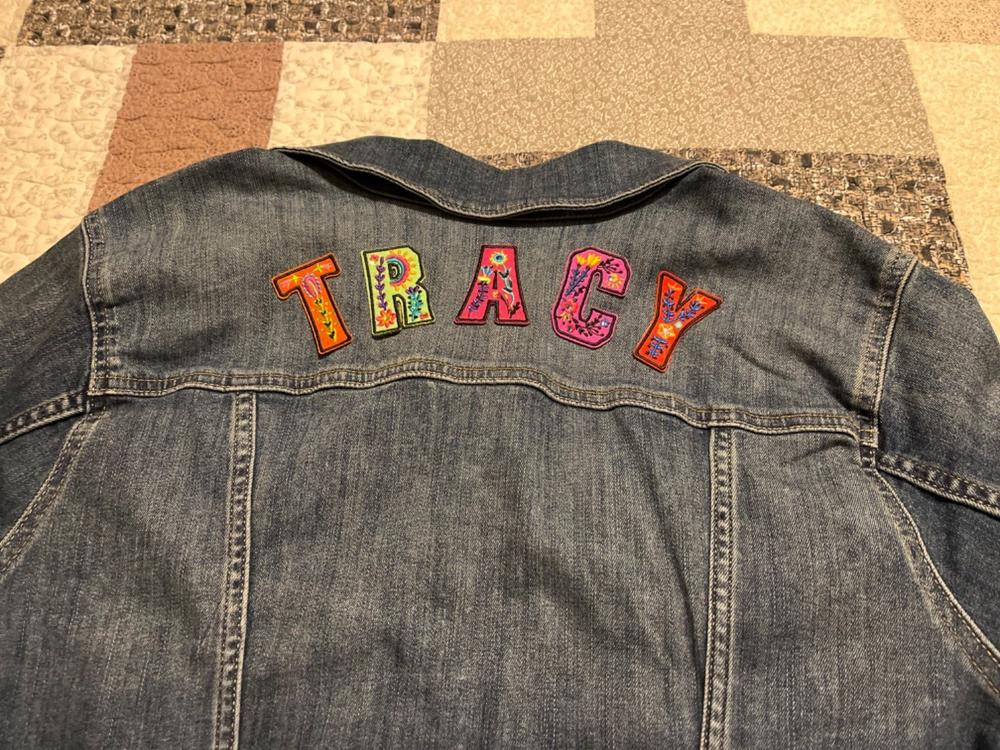 Stick-On Letter Patch - Y - Customer Photo From Leigh Patrick