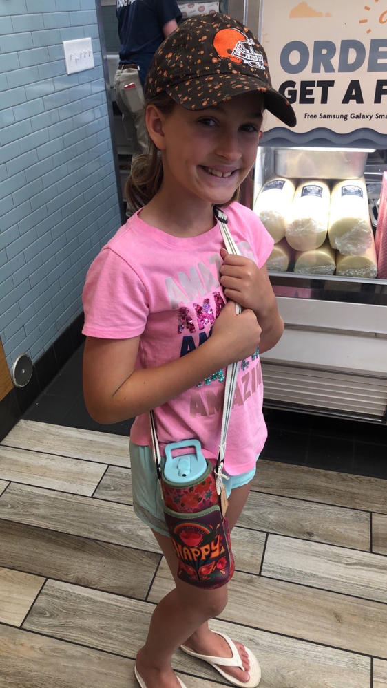 Insulated Water Bottle Carrier - Pink Patchwork - Customer Photo From Leah Pavlic