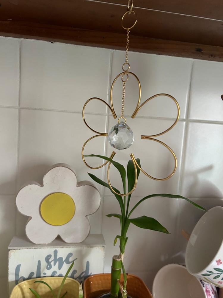 Whimsy Glass Sun Catcher - Flower - Customer Photo From Jessica Boyd