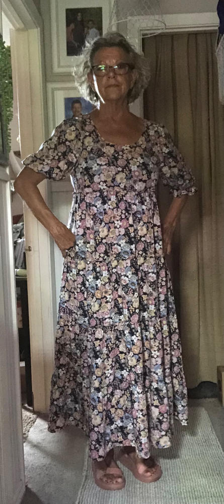 Collette Tiered Maxi Dress - Dusty Vintage Floral - Customer Photo From Kim Romero