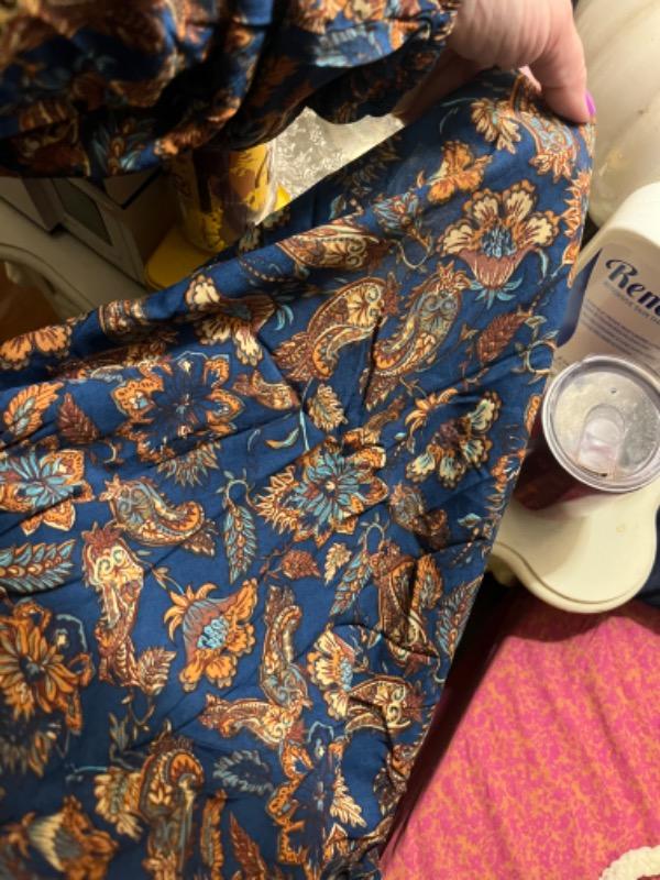 Ansley Woven Tunic Shirt Dress - Paisley Floral - Customer Photo From Kirsten Jackson