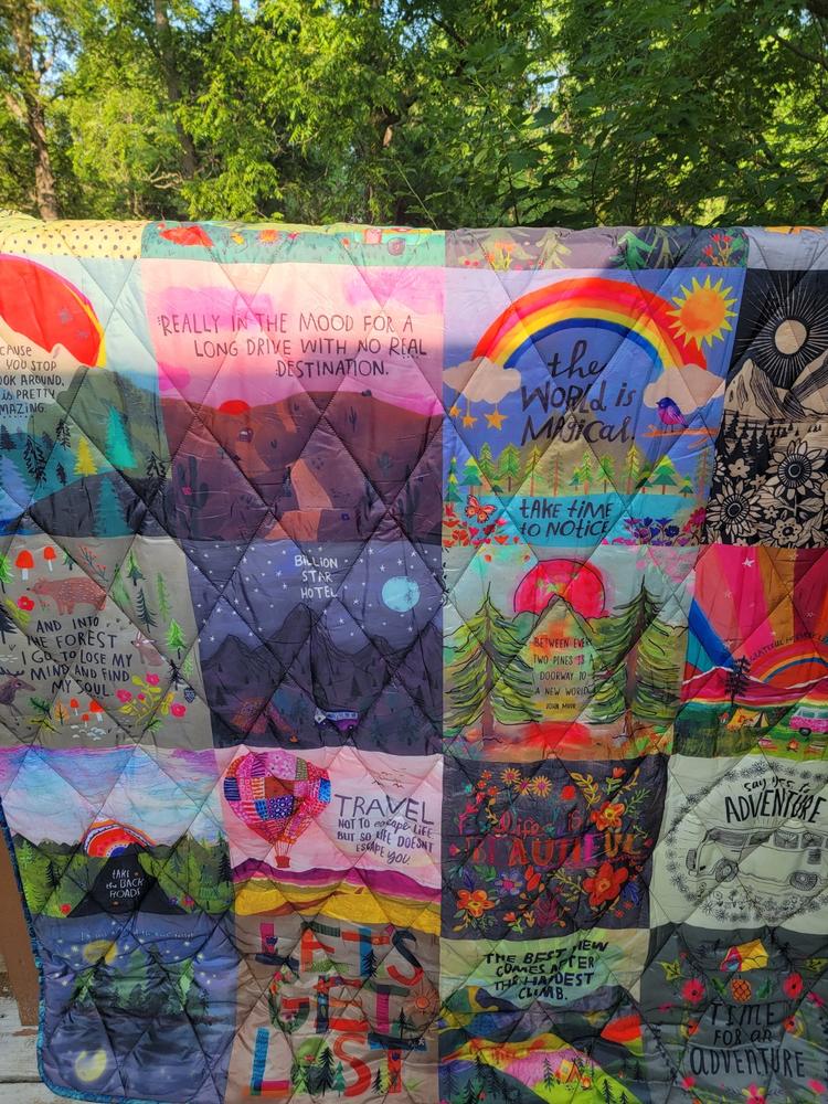 Puffy Camp Blanket - Chirp Art - Customer Photo From lindsey lapree
