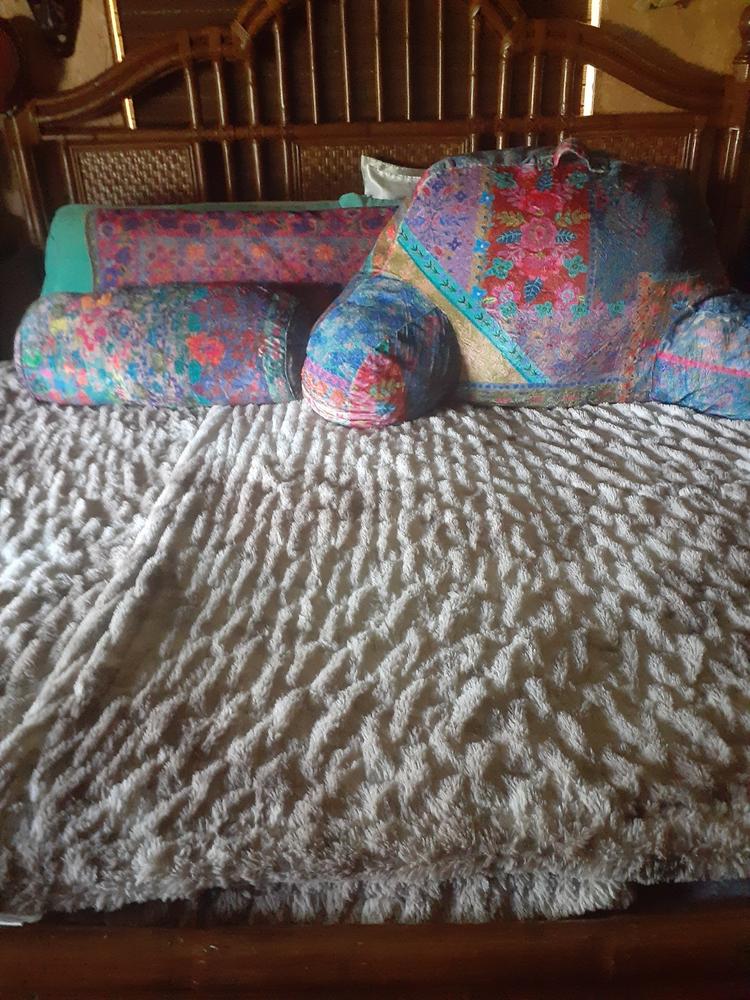 Cozy Bolster Pillow - Floral Patchwork - Customer Photo From Mimi Lanier