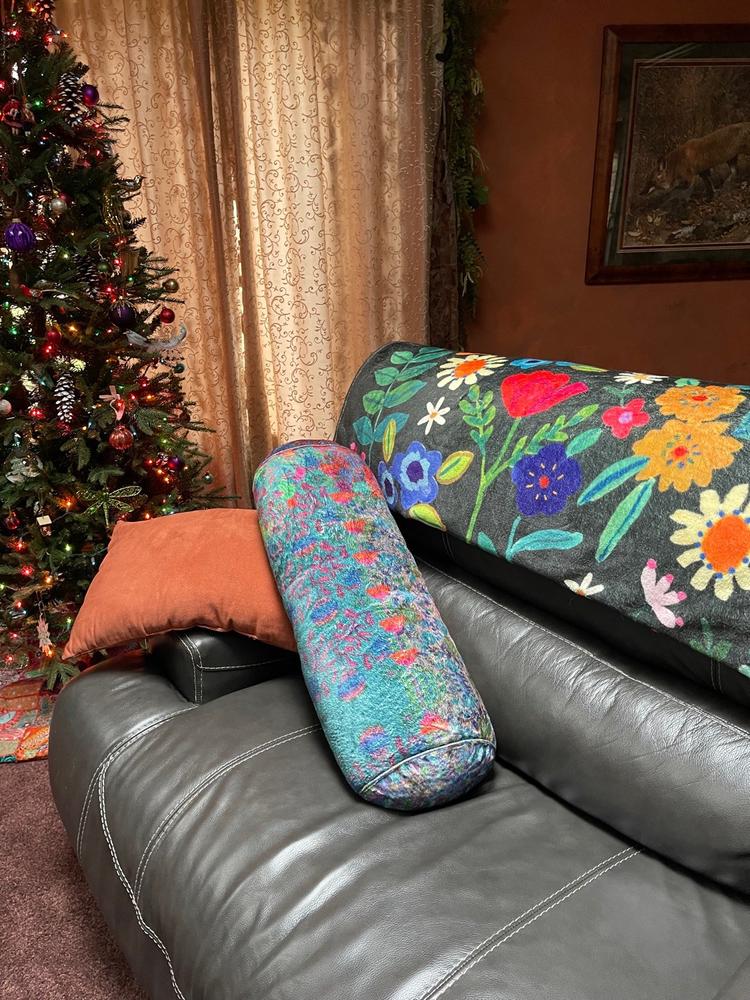 Cozy Bolster Pillow - Floral Patchwork - Customer Photo From Cassandra Skinner